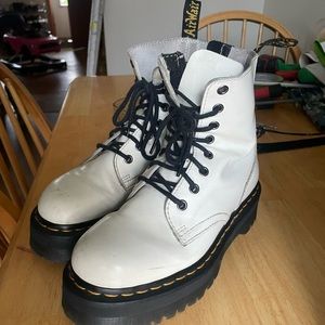 white platform doc martens
